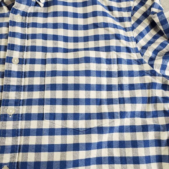 Gap Shirt Men XL Blue Check Casual Long Sleeve Original Fit Collared Button Down - Picture 7 of 11